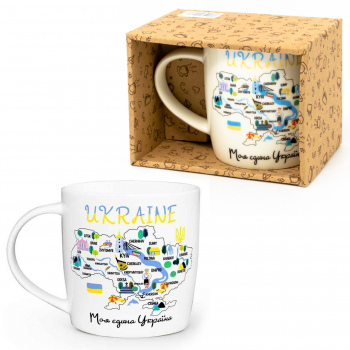 1944 Чашка 360 мл Моя єдина Україна бочка + подарункова коробка Kvarta 1944 Чашка 360 мл Моя єдина Україна бочка + подарункова коробка Kvarta