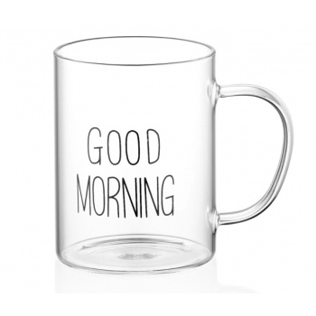 Набір чашок з ручками Ardesto Good Morning , 420мл, 2шт, боросилікатне скло, прозорий Набір чашок з ручками Ardesto Good Morning , 420мл, 2шт, боросилікатне скло, прозорий