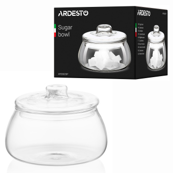 Цукорниця ARDESTO, 500мл, боросилікатне скло, прозорий