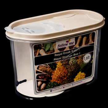 Контейнер для сипучих продуктів Follow Me Beige 1.6л Контейнер для сипучих продуктів Follow Me Beige 1.6л