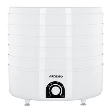 Сушарка для продуктів Ardesto FDB-5385, 520Вт, піддонів -5x4см, діаметр-38,5см, макс-70°С, рег.темп, пластик , білий Сушарка для продуктів Ardesto FDB-5385, 520Вт, піддонів -5x4см, діаметр-38,5см, макс-70°С, рег.темп, пластик , білий
