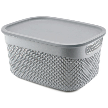Корзина з кришкою UCSAN DROP Grey 9л
