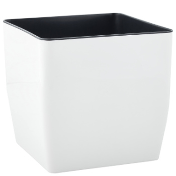 Низький вазон ALEANA Quadro White 8л