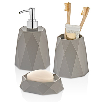 Набір для ванної кімнати 3в1 EmayHome Beige Diamond