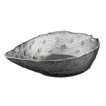 Салатник ARDESTO Leaf, 17.5см, скло, сірий