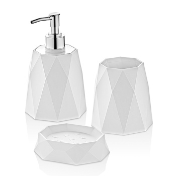 Набір для ванної кімнати 3в1 EmayHome White Diamond