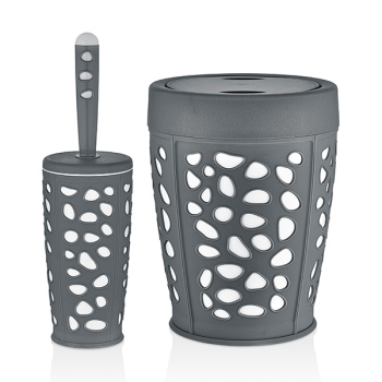 Набір для ванної кімнати 2в1 EmayHome Grey-White Stone