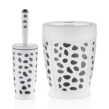 Набір для ванної кімнати 2в1 EmayHome White-Grey Stone