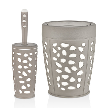 Набір для ванної кімнати 2в1 EmayHome Beige-White Stone