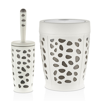 Набір для ванної кімнати 2в1 EmayHome White-Beige Stone