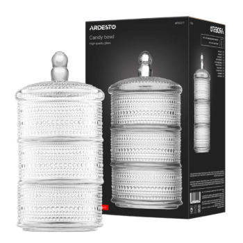 Цукерниця Ardesto Verbena 25,5см прозора AR5021