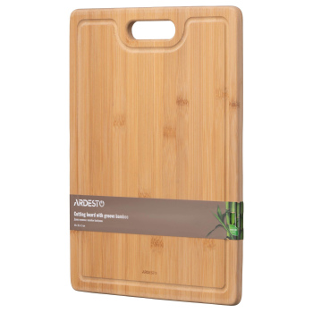 Дошка кухонна з жолобом ARDESTO Midori, 40х30х1.5см, бамбук Дошка кухонна з жолобом ARDESTO Midori, 40х30х1.5см, бамбук