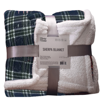 Плед Ardesto Sherpa 160х200см,100% поліестер, клітинка, зелений Плед Ardesto Sherpa 160х200см,100% поліестер, клітинка, зелений