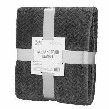 Плед Ardesto Jacquard Braid 160х200см, 100% поліестер, сірий Плед Ardesto Jacquard Braid 160х200см, 100% поліестер, сірий
