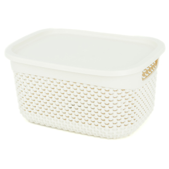 Корзина з кришкою UCSAN DROP Creamy 3,3л