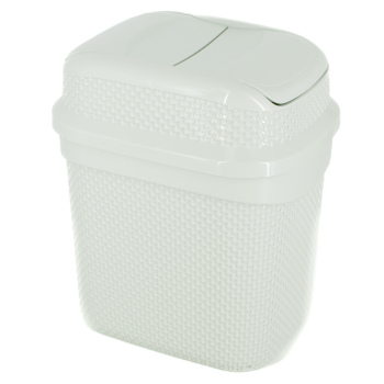 Відро для сміття з поворотною кришкою UCSAN DROP White-Grey 11л