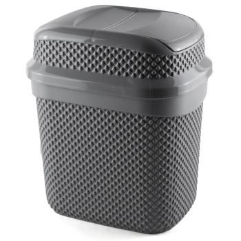Відро для сміття з поворотною кришкою UCSAN DROP Grey 11л