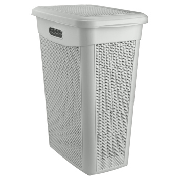 Корзина для білизни UCSAN DROP White-Grey 43л