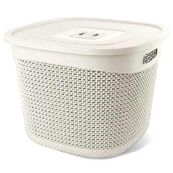 Корзина з кришкою UCSAN DROP Ivory 36л