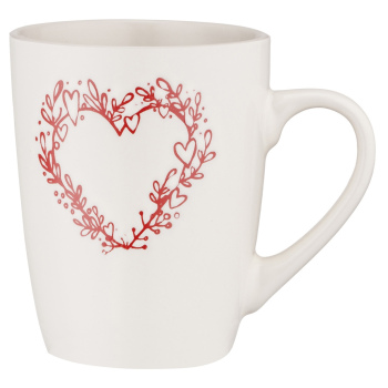 Керамічна чашка 320мл Ardesto White Heart Керамічна чашка 320мл Ardesto White Heart