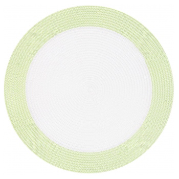 Круглий сервірувальний килимок 38см Ardesto White-Green