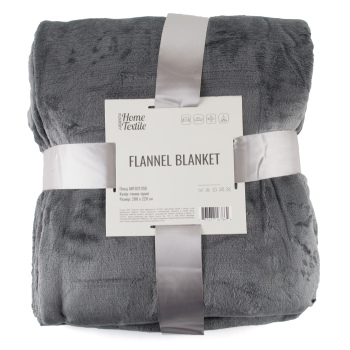 Темно-сірий плед Ardesto Flannel 200*220см Темно-сірий плед Ardesto Flannel 200*220см