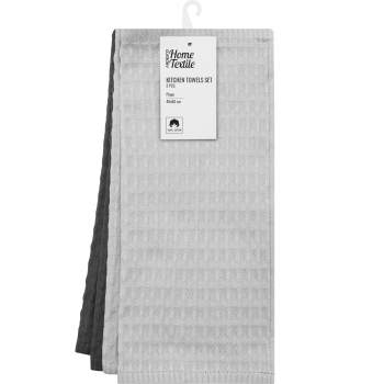 Набір кухонних рушників 2в1 Ardesto Grey Pique 40*60см Набір кухонних рушників 2в1 Ardesto Grey Pique 40*60см