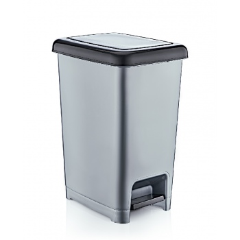 Відро для сміття з педаллю DÜNYA Slim Pearl Gray 60л