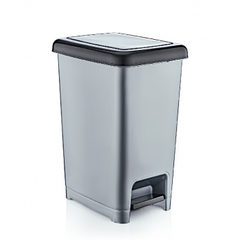 Відро для сміття з педаллю DÜNYA Slim Pearl Grey 25л