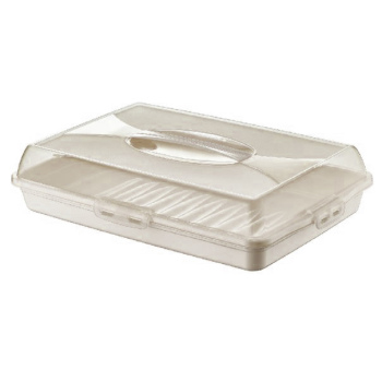 Прямокутна тортівниця DÜNYA Creamy 45x31x10 см