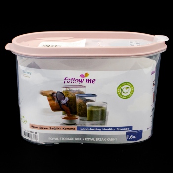 Контейнер для сипучих продуктів Follow Me Pink 1,6л Контейнер для сипучих продуктів Follow Me Pink 1,6л