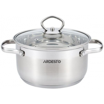Каструля зі скляною кришкою Ardesto Gemini Bari, 2.3л, нержавіюча сталь Каструля зі скляною кришкою Ardesto Gemini Bari, 2.3л, нержавіюча сталь
