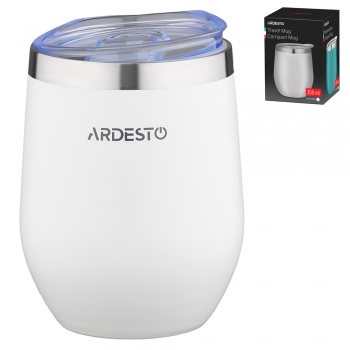 Термокухоль ARDESTO Compact Mug, 350мл, нержавіюча сталь, білий Термокухоль ARDESTO Compact Mug, 350мл, нержавіюча сталь, білий