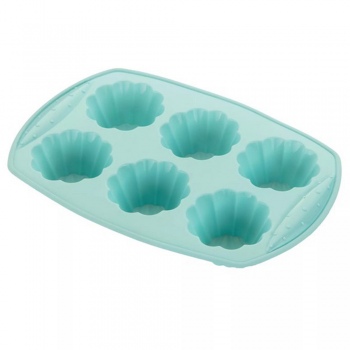 Форма для випікання мафінів Ardesto Tasty baking, 30х21х4см, 6шт, силікон, сіро-блакитний Форма для випікання мафінів Ardesto Tasty baking, 30х21х4см, 6шт, силікон, сіро-блакитний