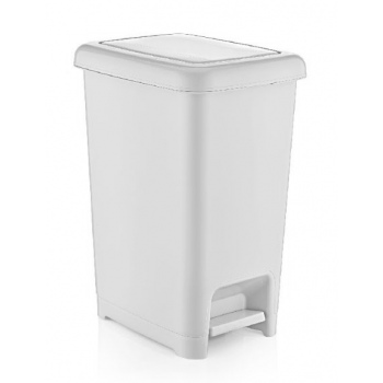 Відро для сміття з педаллю DÜNYA Slim White 60л